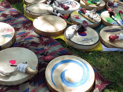 Photo of drums from a past workshop.