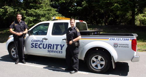 Image of two UVic Campus Security staff members