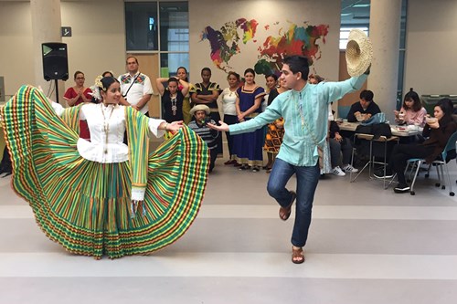 Panamanian teachers take a break from their studies to share a cultural performance. Photo Credit: Susan Abrill.