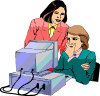 two women working