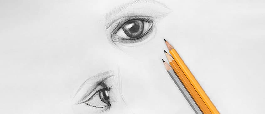 Photo of drawing of eyes
