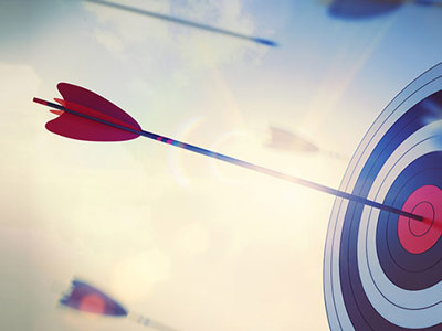 Arrows hitting target