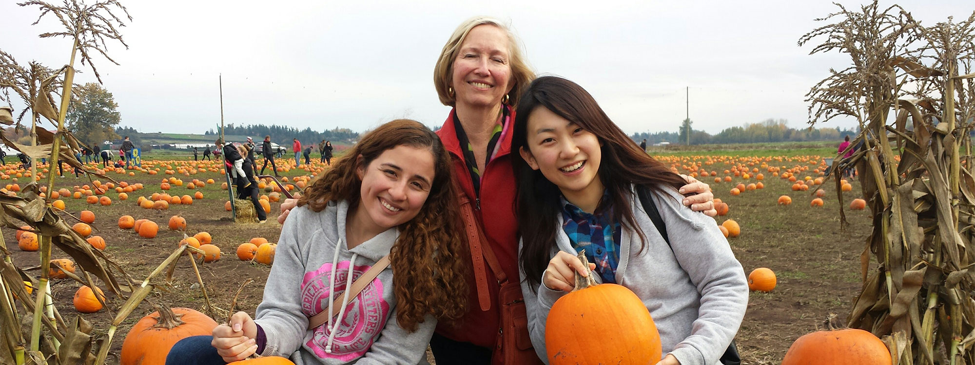 Photo of a homestay student with their homestay host