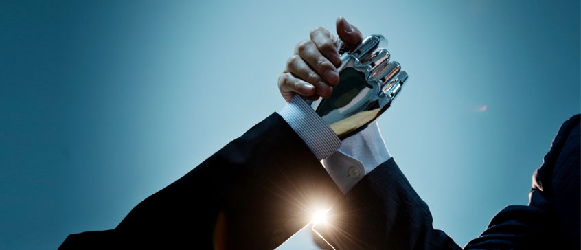 Robot and Human arm wrestling