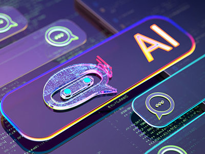 Computer buttons with AI written on it