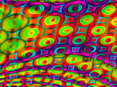 Abstract fractal art background illustration space geometry. Background consists fractal multicolour textures of green, yellow, blue and red.