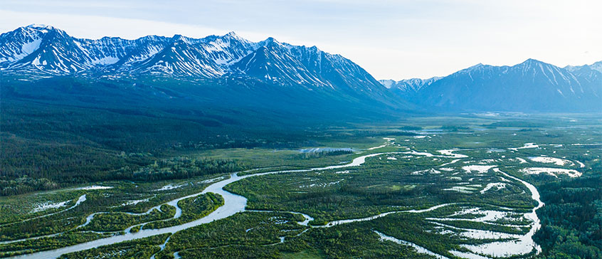 Aerial Image of Yukon, Canada.