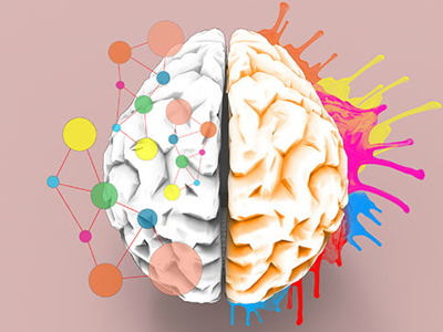 graphic illustration showing brain