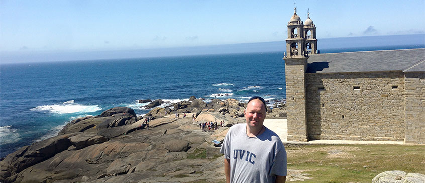 Photo of Olav Krigolson on the Camino de Santiago